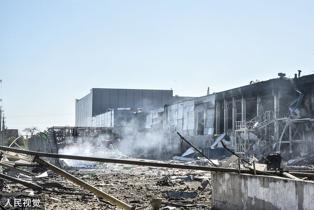 乌克兰敖德萨遇袭 大量建筑受损